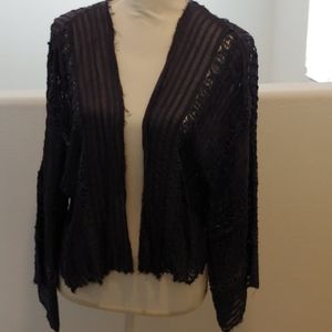 Free peole one embroidered cardigan purple sz S/P